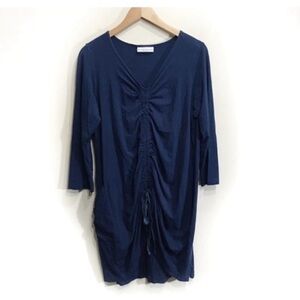 Bryn Walker Dress Size Large Bamboo Soft Stretch Cinched Gathered Front Dress